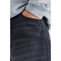 Pantalones Vaqueros Negros de Corte Recto para Hombre, Diseño Personalizado OEM ODM de Fábrica Directa, Nuevo Lanzamiento, Corte Regular, Cintura Media
