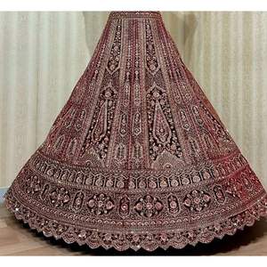 Modern Full Flair Double Can Handwork Embellishments Bridal Lehenga Choli Wedding Party Wear Summer Winter Floor-Length <b>Net</b> - Product Image 2
