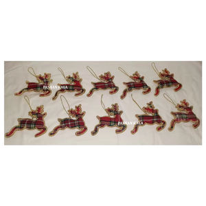 Alta Venta y muy alta calidad nuevo Material de tela hecho a mano Zari bordado adornos colgantes de Navidad para decoración del hogar - Product Image 1