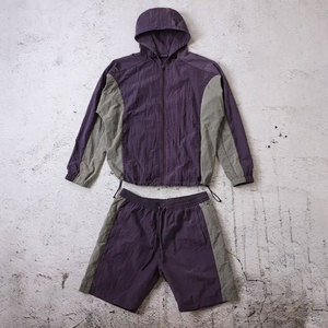 Trending Design <b>Top</b> Quality Custom Windbreaker Short Set Relaxed Fit 100% Polyester Breathable Nylon Short Set For <b>Men</b> - Product Image 2