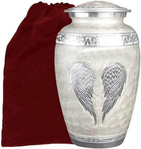 Urna Funeraria Artesanal con Diseño de Paloma para Cenizas Humanas, Urna Conmemorativa para Cremación, 10X5 pulgadas, Negro y Azul Cielo - Product Image 2