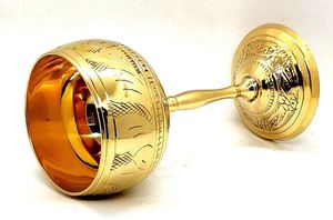 แก้วช็อตทองแดงพิมพ์ลายหรูหราสำหรับตกแต่งบาร์แก้วช๊อตทองแดงทำด้วยมือพร้อมดีไซน์เนอร์พิมพ์ลายกระจกทองแดง - Product Image 4