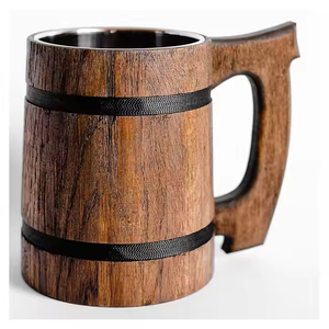 แก้วเบียร์ไม้แบบเป็นมิตรกับสิ่งแวดล้อมพร้อมหูจับรูปมังกรที่ประณีต |   สีโลโก้ที่กำหนดเอง ขนาดต่างๆ |   ทนทานสำหรับกาแฟ/เบียร์ - Product Image 5