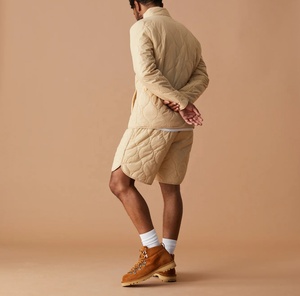 2024 tendance produit taille haute coupe ample coupe-vent hydrofuge doublé polyester recyclé rembourré matelassé Shorts pour hommes - Product Image 4