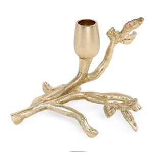 Portavelas de aluminio elegante y elegante con acabado contemporáneo delgado para la decoración romántica del hogar de Navidad con velas - Product Image 3