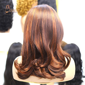 วิกผมแท้แบบช่อลอนสำหรับผู้หญิงวิกผม100สีออมเบรเมริกันเป็นลอน - Product Image 4