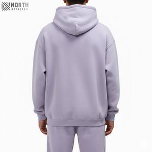 Sweat à capuche unisexe de luxe en polaire 180g, poids lourd, impression de logo personnalisé, design à épaules tombantes, respirant, séchage rapide, haute qualité - Product Image 2