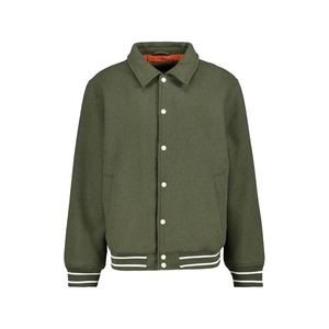 Chaqueta universitaria de lana con logotipo personalizado 2025 para hombre, chaqueta de béisbol universitaria bordada de algodón 100% para hombre - Product Image 1