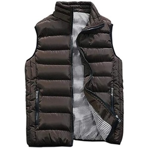 Veste matelassée en nylon patchwork sans manches pour homme, coupe-vent et respirante, à bouton unique, services OEM personnalisés - Product Image 1