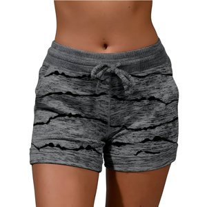 2025 femmes taille haute Gym Sweat Shorts élastique survêtement Polyester Trey coton polaire hiver Jogging porter - Product Image 5