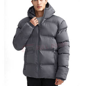 แจ็กเก็ตขนเป็ดลำลองสำหรับผู้ชาย, แจ็กเก็ตทรงโอเวอร์ไซส์ปกตั้งดีไซน์ในเมืองดีไซน์ทันสมัย - Product Image 1