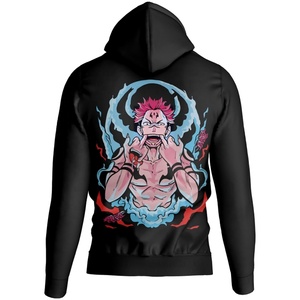 Mezcla de algodón de peso pesado de gran tamaño ropa de calle personalizada gráfico 3D invierno impresión Digital Unisex sudaderas con capucha en relieve - Product Image 3