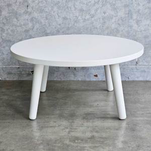 Escritorio de Estudio Redondo de Plástico para Niños, Diseño Ergonómico, 65 cm, Mesa Infantil de Madera de Caucho KGD043 - Product Image 3