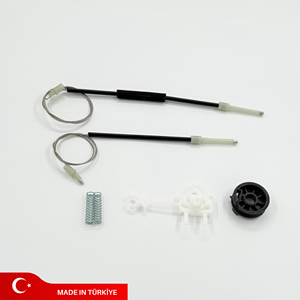 Nouveau kit de réparation de lève-vitre en acier inoxydable et plastique POM 46786201, avant gauche, pour Fiat Palio Siena Strada - Product Image 1