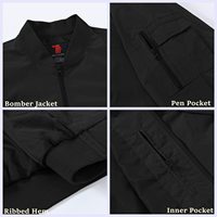 Veste de service OEM pour hommes Nouveau design Blouson d'aviateur pour hommes Blousons d'aviateur de couleur noire à la mode de haute qualité