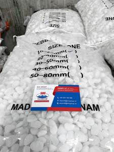 Pierres de galets blanches naturelles brillantes embellissent l'aménagement paysager et les conceptions d'aquarium - Product Image 3