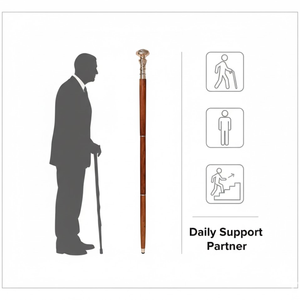 Quality Assured Wooden <b>Walking</b> <b>Stick</b> | Solid Wood Cane with <b>Metal</b> Handle | Antique Style Handmade <b>Walking</b> Cane <b>Stick</b> - Product Image 5