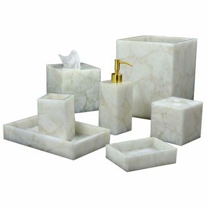 Juego de Baño de Mármol Liso Personalizable con Dispensador de Gran Capacidad y Soporte para un Uso Diario Conveniente - Product Image 6