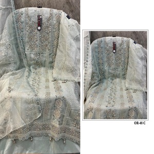 Designer Heavy Organza Zarkan Work Salwar Kameez avec Dupatta New Parties Collection pour les vêtements indiens et pakistanais - Product Image 5