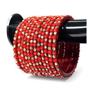 LOW MOQ Designer Gold Plated Trendy Imitation Pearl Wedding <b>Bangle</b> <b>Set</b> Wholesale Stock Supply Assorted Sizes - Product Image 2