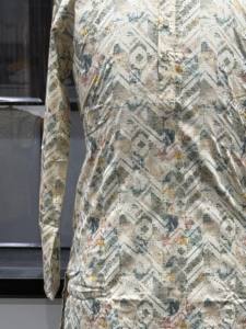 Premium Indian Pakistan Style <b>Men</b>’s Sherwani <b>Kurta</b> – Designer Off-White Geometric Print Wedding Ethnic Wear for B2B Wholesale - Product Image 3