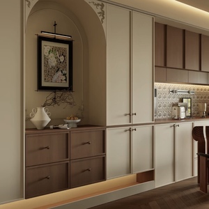 <span class=keywords><strong>Buffet</strong></span> de style crème minimaliste moderne, armoire de <span class=keywords><strong>salle</strong></span> à <span class=keywords><strong>manger</strong></span> et de salon en bois sur mesure de luxe pour toute la maison - Product Image 5