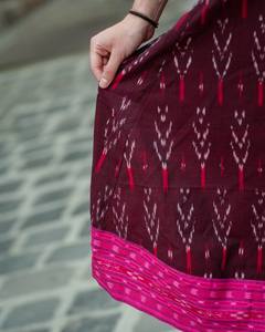 Robe bohème Amelia longueur mollet, tissage à la main en coton pur, style décontracté, occasionnel - Product Image 3