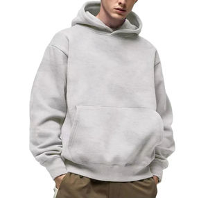 Sudaderas con Capucha Lisas Personalizadas para Hombre, Moda Urbana, 100% Algodón, Manga Larga, Hombros Caídos, Mejor Calidad al Mejor Precio - Product Image 2