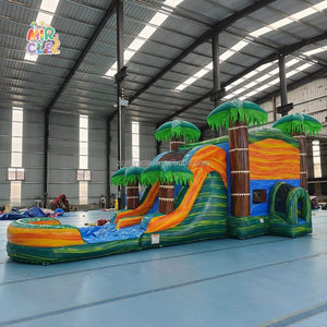 Château Gonflable Commercial Bouncer Slide Combo Thème Palmier Tropical Bouncy Castle <span class=keywords><strong>avec</strong></span> Toboggan PVC - Product Image 3