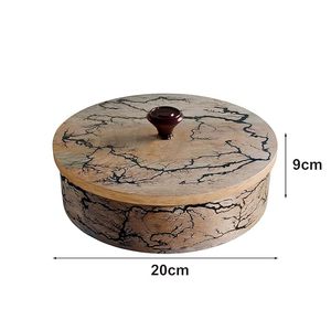 Boîte à chapati en bois avec motif artisanal exclusif, design artistique, résistante à l'humidité et lavable au lave-vaisselle pour une utilisation en cuisine - Product Image 2