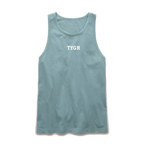 Débardeurs élégants pour hommes débardeurs en coton et polyester mélangés coutures durables sans manches vêtements d'été pour la salle de sport décontractée ou les débardeurs unis en plein air - Product Image 1