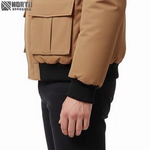 Chaqueta Bomber de Cuero de Primera Calidad para Invierno, Diseño de Logotipo Personalizado de Camuflaje, Servicios OEM Impermeables - Product Image 3