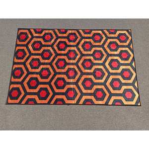 Tapis imprimé The Shining : Rouge, Tendance, Moderne, Cool, pour Couloir, Géométrique, Antidérapant, pour Porte d'entrée, avec poils doux - Product Image 1