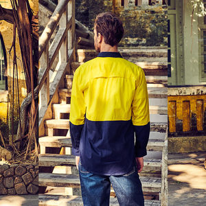 Chaqueta de Trabajo Unisex de Alta Visibilidad, Transpirable, de Poliéster y Algodón, Reciclable, de Alta Resistencia al Desgarro, con Cuello Alto - Product Image 6