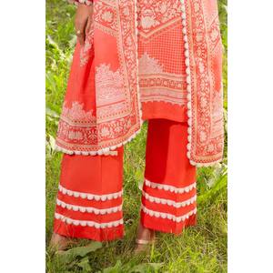 Traje de 3 Piezas para Mujer con Estampado Floral y Cuello Bordado CL-62202 - Product Image 2