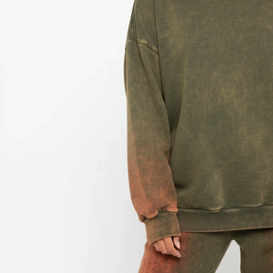 Conjunto Deportivo Unisex Personalizado de Invierno, con Bordado, Lavado Ácido, Sudadera con Capucha Extra Grande y Pantalones Jogger, Dos Piezas, Ropa Casual Urbana para Hombre - Product Image 4