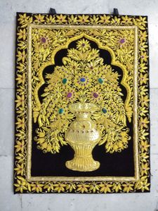 งานปักผนังงานประดิษฐ์ทำจากโลหะทำจากผ้าฝ้ายที่สามารถเคลื่อนย้ายได้งานดีไซน์แบบดั้งเดิมคุณภาพพรีเมียม - Product Image 4