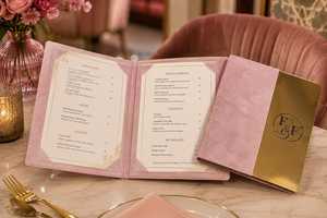<b>A4</b> PU Leather Durable ISO Certified Menu Covers Customized Nickel Plated Logo Food Menu Restaurants Hotels - Product Image 2