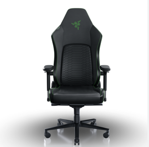 Silla Ergonómica ISKURR V2 X de Calidad Premium con Tela Multicapa Negra/Verde y Soporte Lumbar Adaptativo - Product Image 1