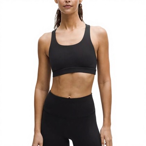 Custom Eco-Friendly Gym Crop Top Logo Front Sport <b>Bra</b> Breathable Mesh Four-Way <b>Stretch</b> For Sports Yoga Running Workout Sexy <b>Bra</b> - Product Image 1