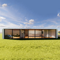 Maison-bateau de luxe modulaire moderne, maison flottante préfabriquée avec intérieur complet, structure stable, fabricant direct