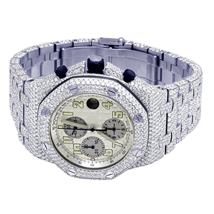 Nuevo reloj de moissanita helado personalizado de alta calidad, reloj de diamantes de la mejor calidad de acero inoxidable para hombres - Product Image 4