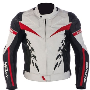Factory Made Manufacturer's Men's High Quality Custom Breathable Windproof Genuine Leather Motorbike <b>Racing</b> <b>Jacket</b> for All - Product Image 1