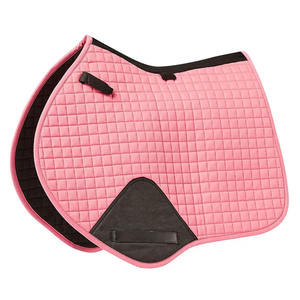 Almohadilla de Doma de Lujo en Satén con Ribete de Terciopelo y Bordado Metálico, Almohadilla de Equitación para Exhibiciones Profesionales de Caballos - Product Image 1