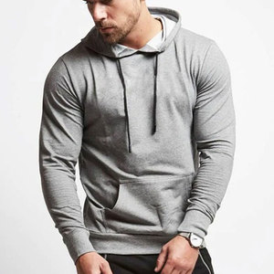 Sweat à capuche actif couleur marine hiver fitness polaire sweats en coton pour hommes T-shirt en coton à capuche à manches longues pour hommes - Product Image 4