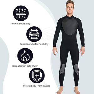Combinaison de plongée intégrale en néoprène pour hommes, maillots de bain une pièce XL pour la plage, quantité minimale de commande basses, combinaisons grande taille pour hommes, vêtements de natation - Product Image 5