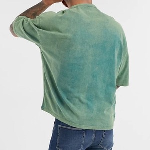 Camiseta de Hombre al por Mayor con Logotipo Personalizado, Lavado Ácido, Corte Regular, 100% Algodón, Gruesa, Antiarrugas y Transpirable - Product Image 4