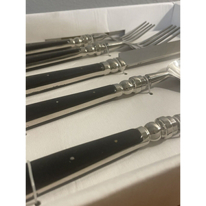 Ensemble de couverts en acier inoxydable avec poignée en corne brune brillante Ensembles de couverts parfaits pour élever les repas, les mariages et les articles de fête - Product Image 3