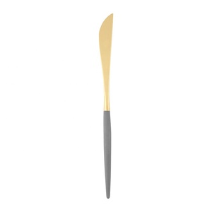 <b>Portability</b> Stainless Steel Dual Tone Gold Grey Premium <b>Cutlery</b> Knife <b>Set</b> of 6 Pieces Custom Manufacturer Wholesaler - Product Image 2