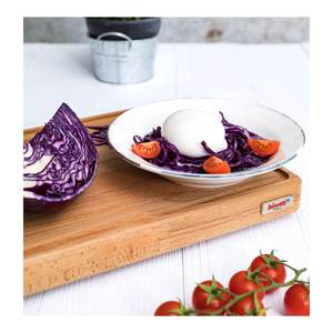 Planche à découper en bois naturel Bisetti 40x25cm avec bac à sauce intégré - Product Image 2